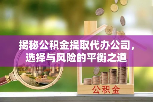 原平揭秘公积金提取代办公司，选择与风险的平衡之道